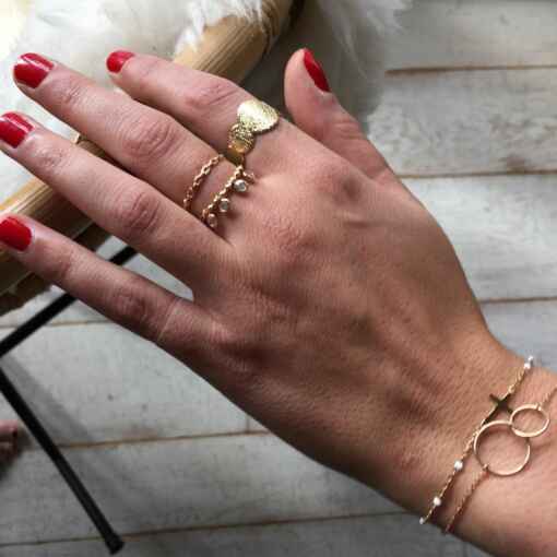 Bracelets et bagues plaqué or