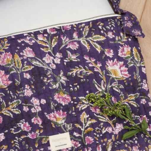 Housse Ordinateur Purple fleuri 15 pouces