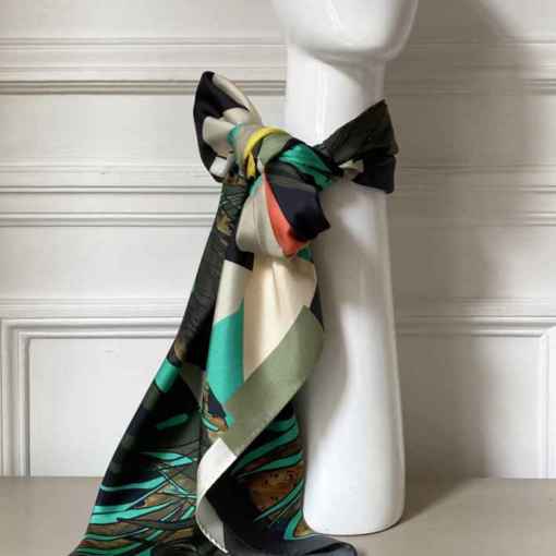 Foulard soie vert