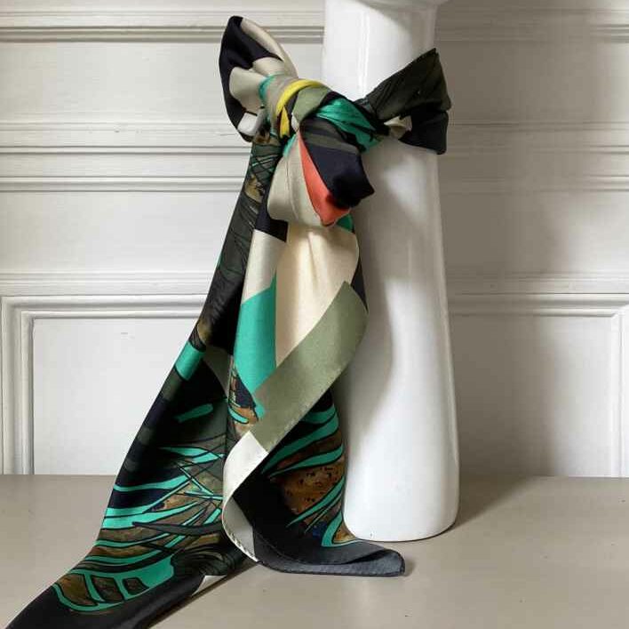 Foulard soie vert