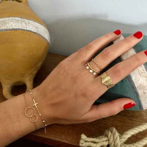 Bagues et bracelets en plaqué or 3 microns