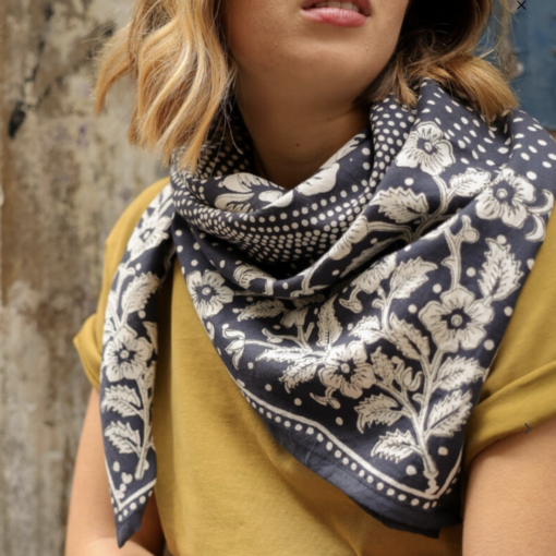 Foulard Hindi Bandana Encre