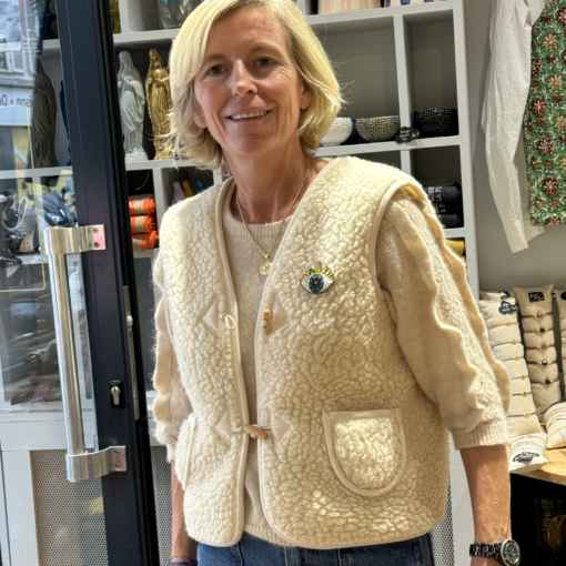 Gilet mouton boutons
