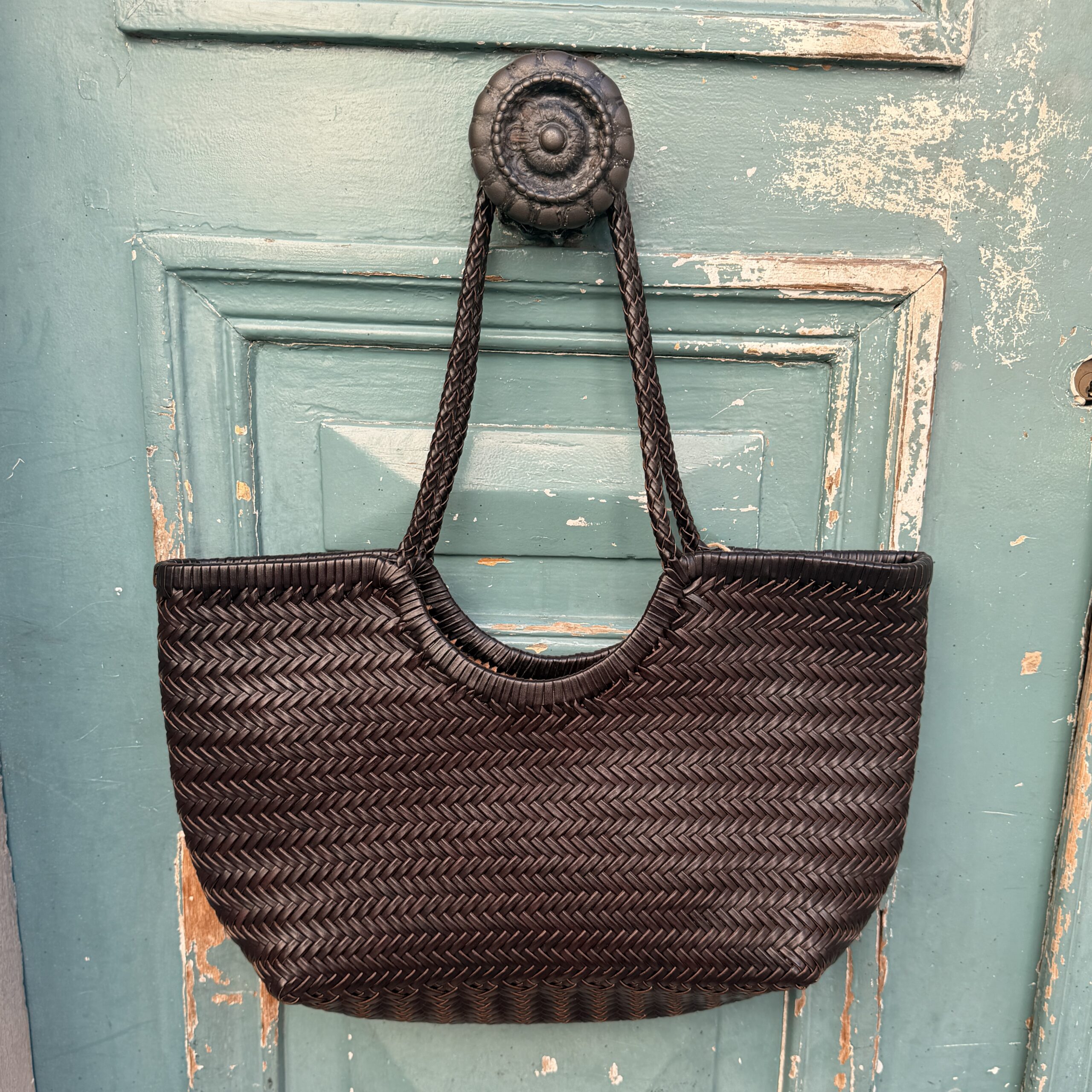Cabas Cuir Chocolat S