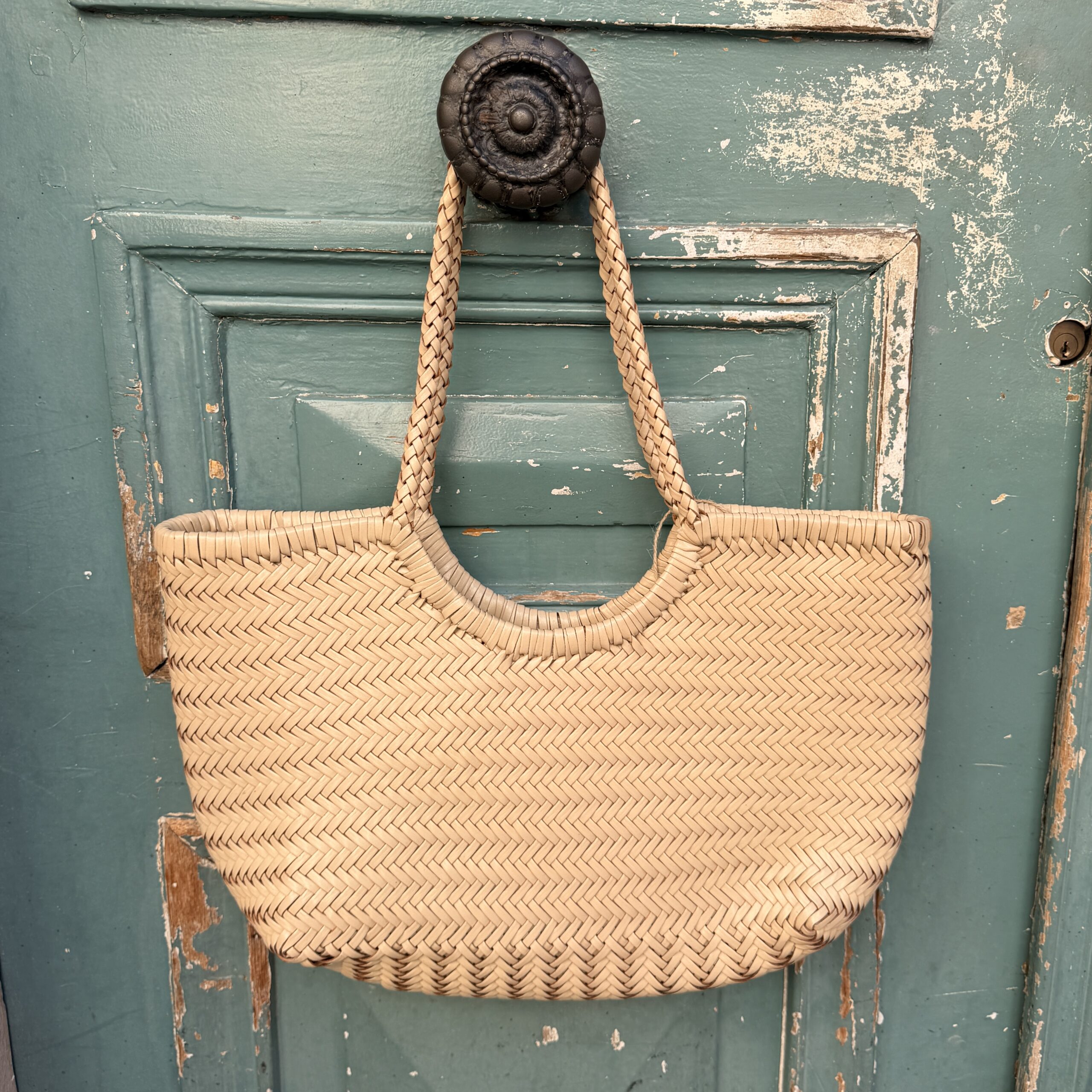 Cabas Cuir Beige S