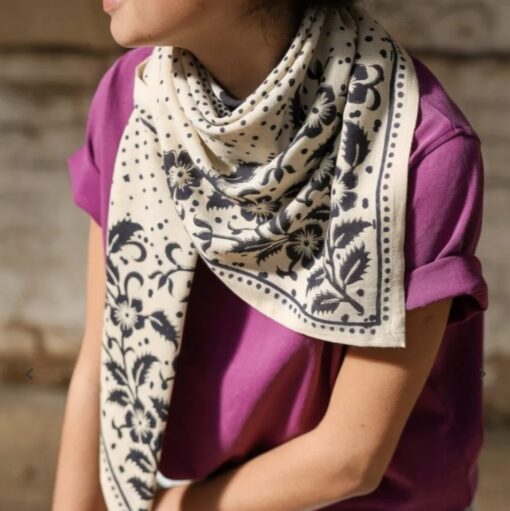 Foulard hindi bandana ecru