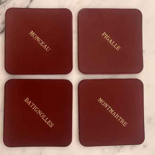 Dessous de verres cuir