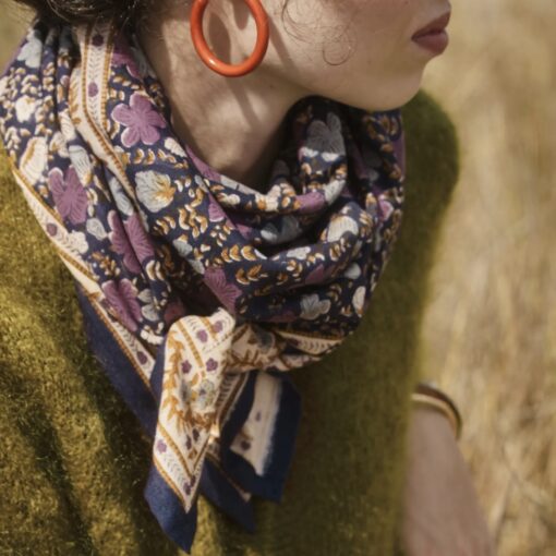 Foulard Ellis Cassis
