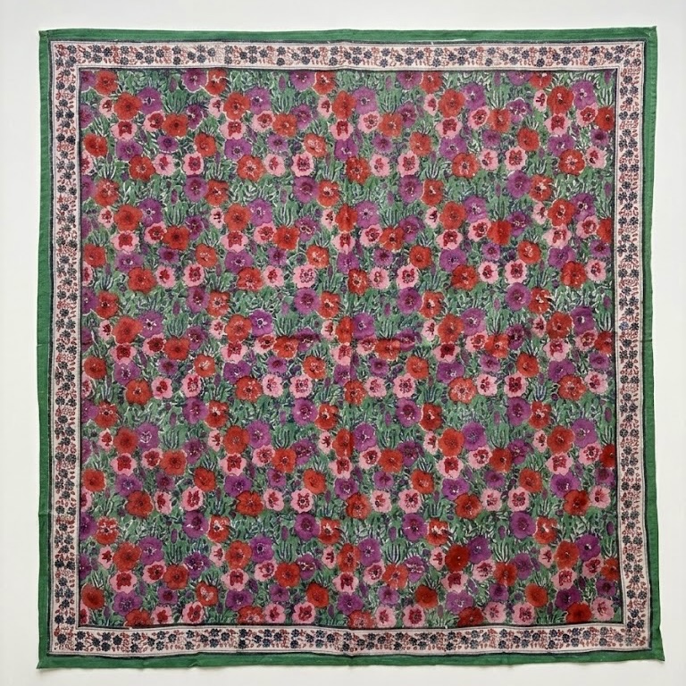 Foulard Indore vert – Image 2