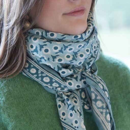 Foulard Awisha Blue Green