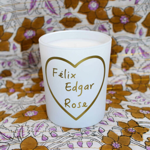 Bougie prénom parfumée