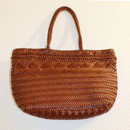 Sac cabas en cuir petit marron