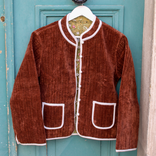 Veste Indienne velours marron